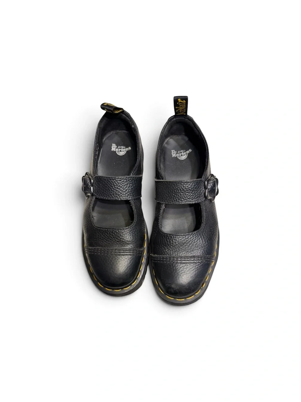 DR. Martens ADDINA Mary Jane  Flower Buckle Leather Platform Shoes size 9